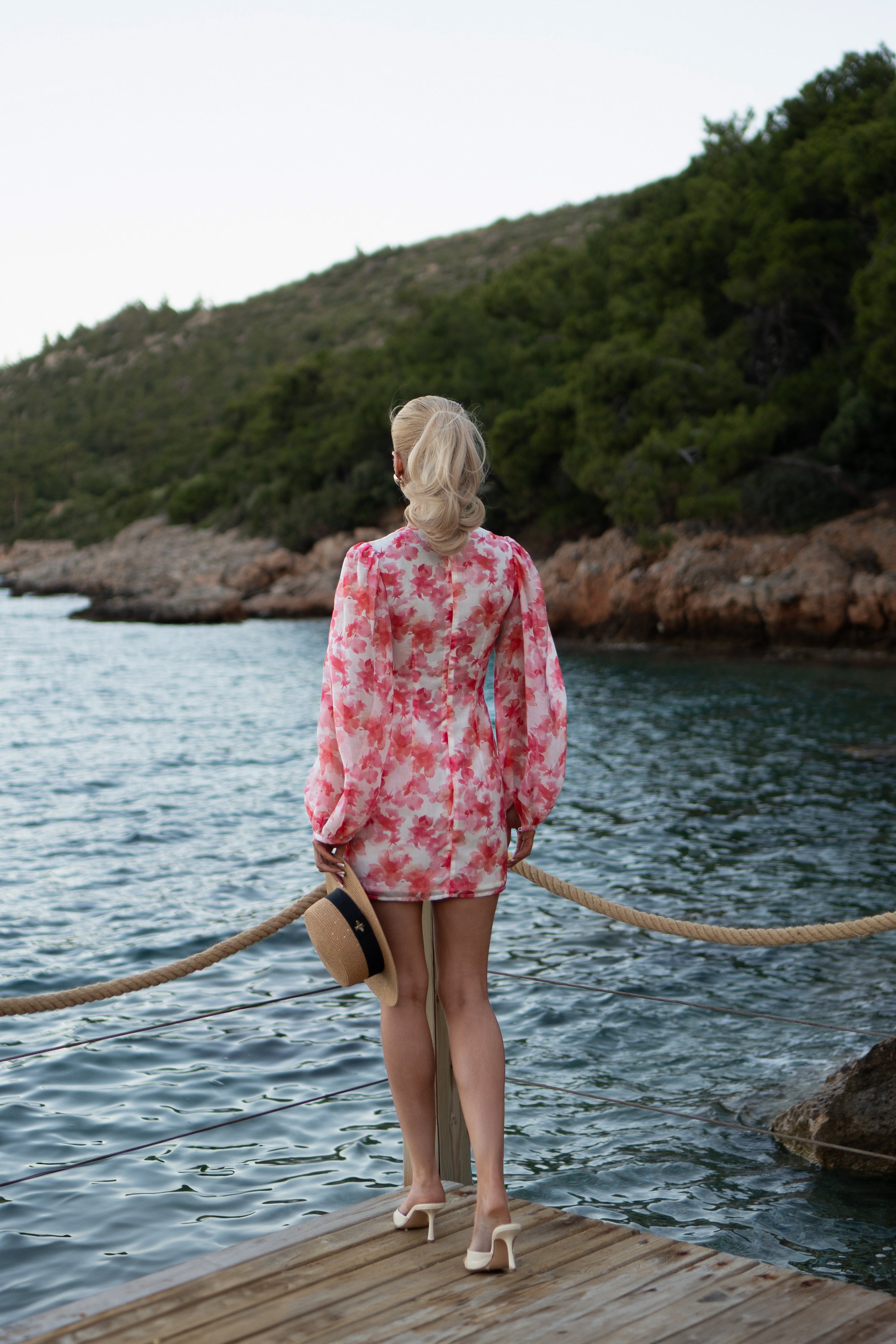 Flora Floral Print Mini Dress