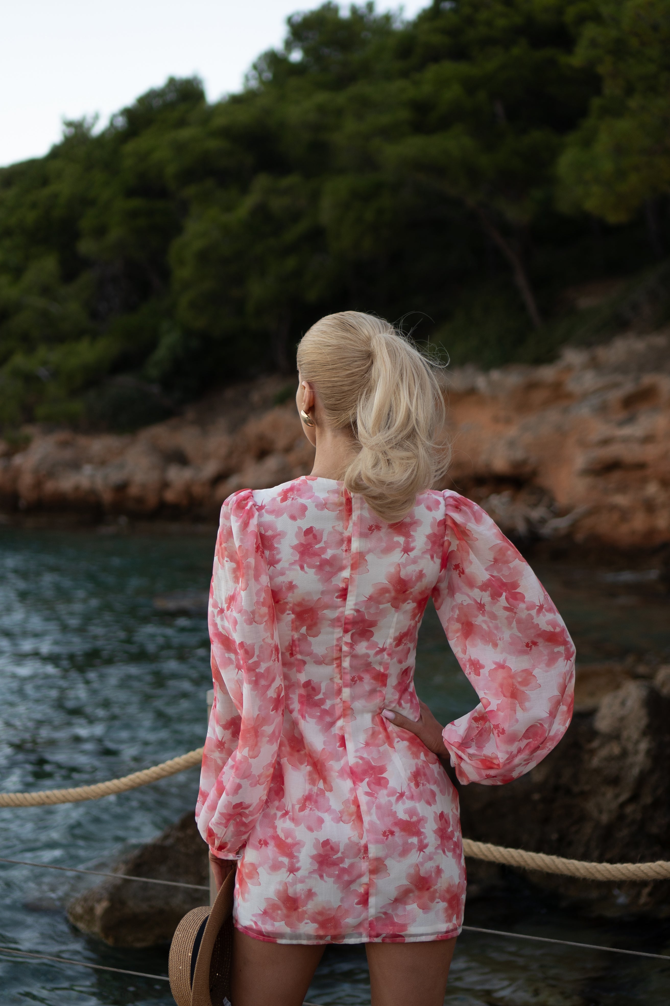 Flora Floral Print Mini Dress